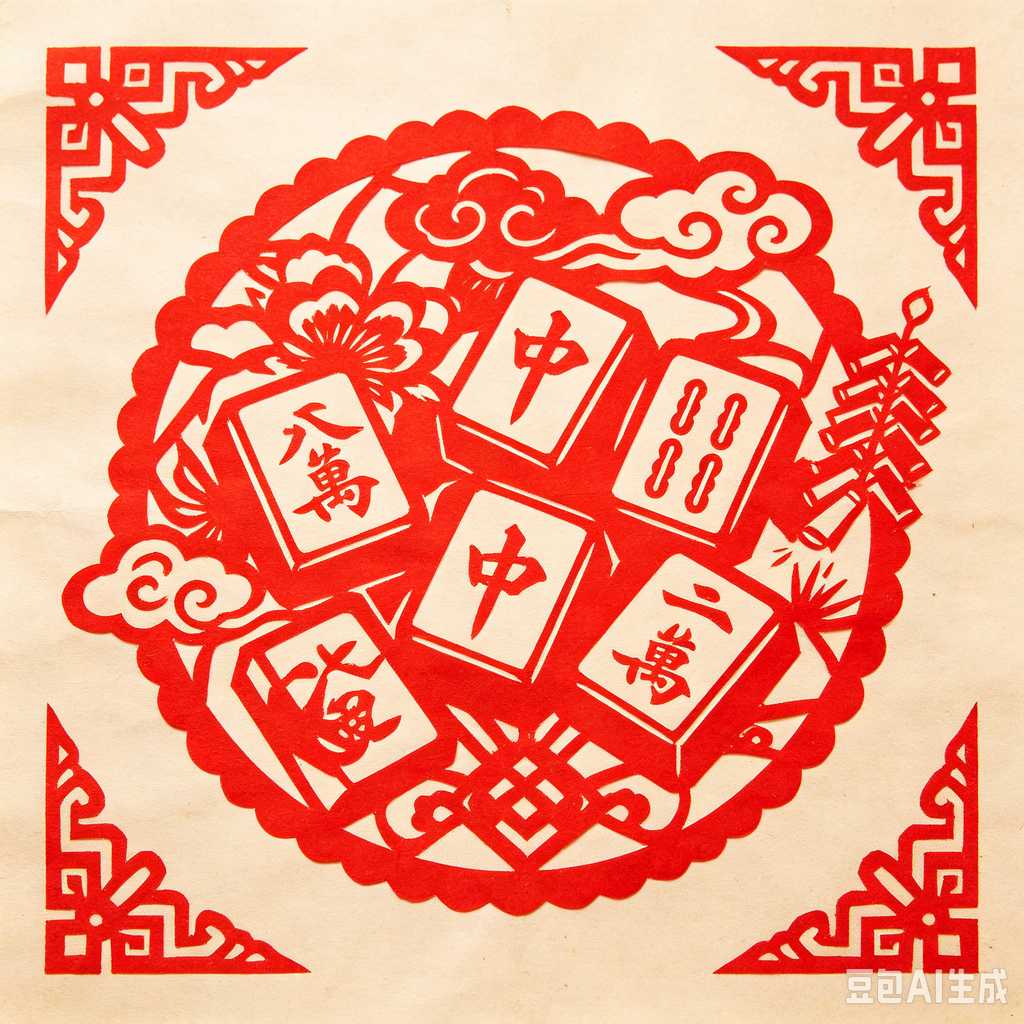 artistic mahjong tiles set