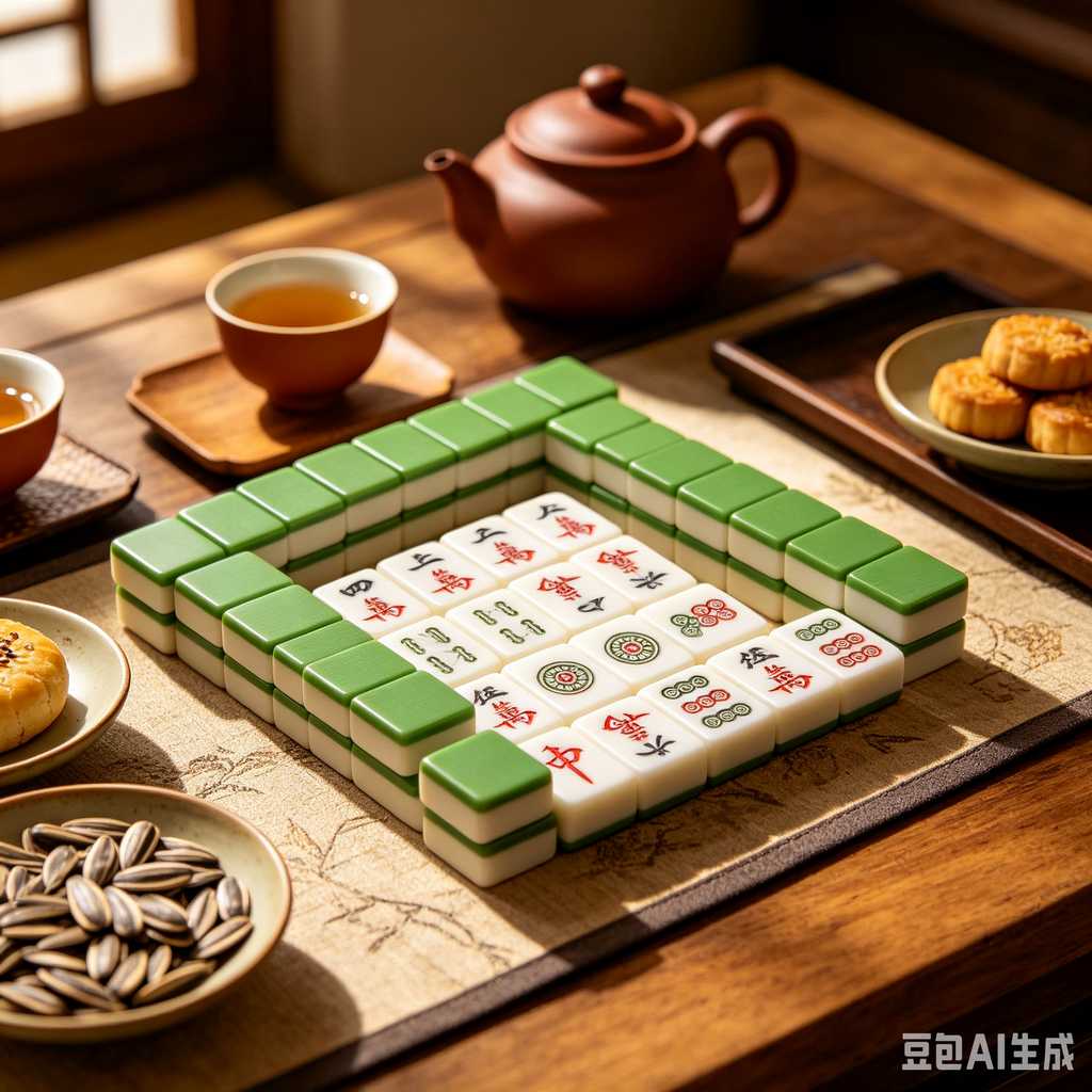 decorative text mahjong set